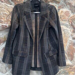 Liverpool Black Gray Plaid Blazer Size Small